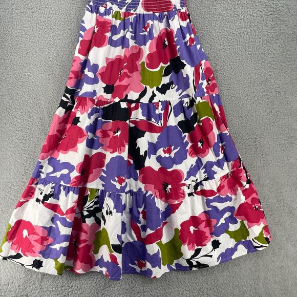 NAOO Colorful Flare Womens Dress Floral Maxi Size M Long Tiered Prairie - Picture 11 of 15